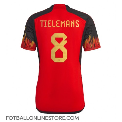 Billige Belgia Youri Tielemans #8 Hjemmetrøye VM 2022 Kortermet